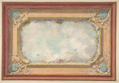 Design For A Ceiling With Trompe Loeil Sky