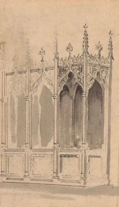 Design For A Gothic Screen
