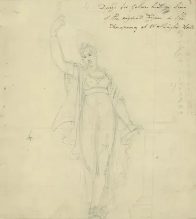Design For Columbia In Lieu Of The Original Figure In The Transparency At Washington Hall
