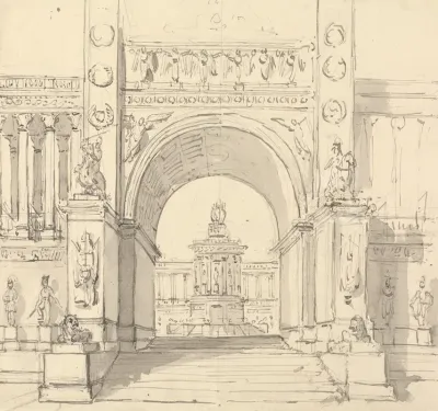 Design For Covent Garden Drop Curtain