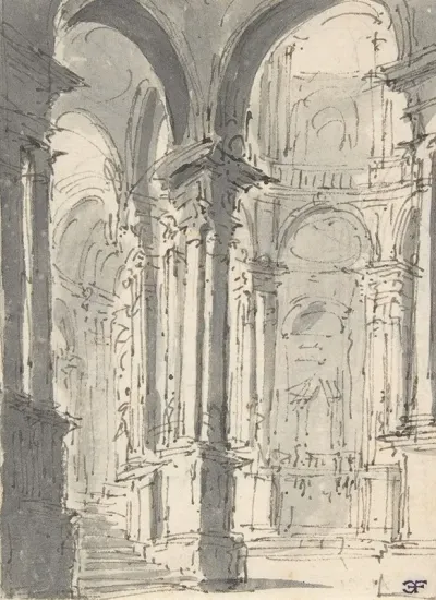 Design For Stage Set With A Circular Arcade