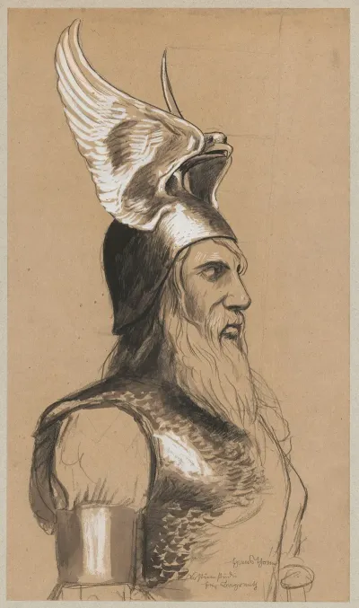 Design For The Costume Of Wotan As The God Of War