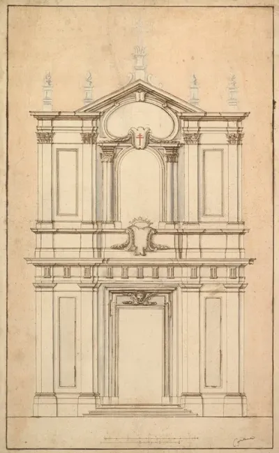 Design For The Facade Of Santi Faustino E Giovita Rome