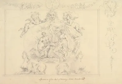 Design For The Painting Mars Venus And Cupid For The Dining Room At Kirtlington Park Oxfordshire