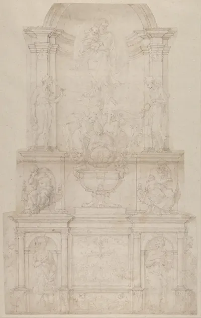 Design For The Tomb Of Pope Julius Ii Della Rovere