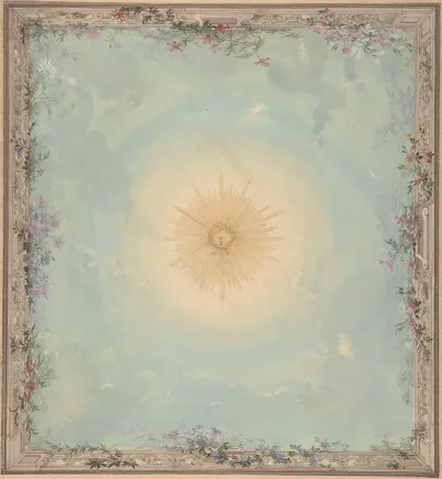 Designs For Ceilings With Central Sunburst
