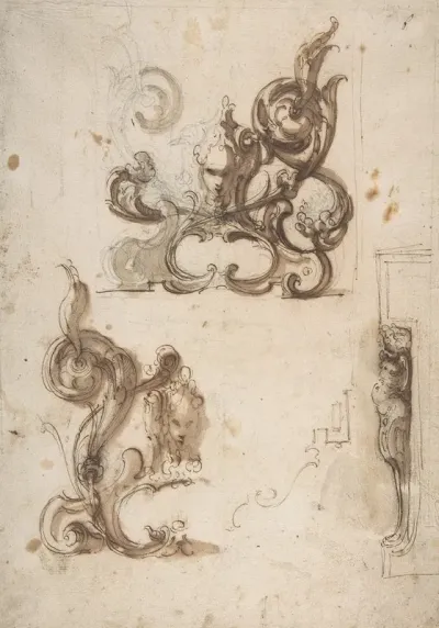 Designs For Ornamental Motifs And For A Herm Supporting A Chimney Piece