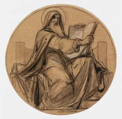 Dessin Preparatoire Pour Les Medaillons De Leglise De La Trinite 66 Rue Saint Lazare 9eme Arrondissement