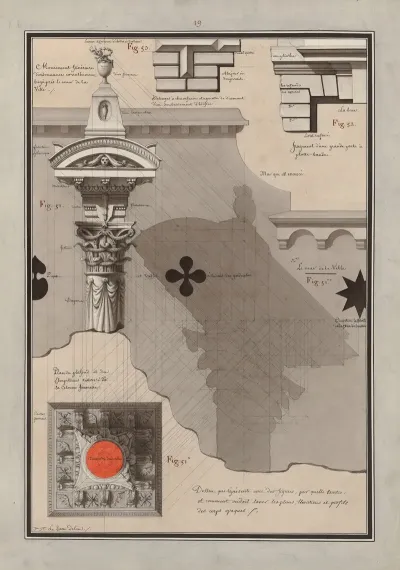 Dessin Qui Represente Avec Des Figures Par Quelles Teintes Et Comment On Doit Laver Les Plans Elevations Et Profils Des Corps Opaques 23