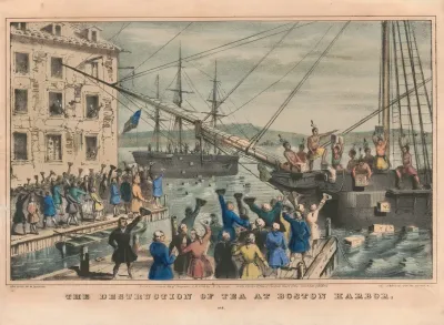 Destruction Of Tea At Boston Harbor