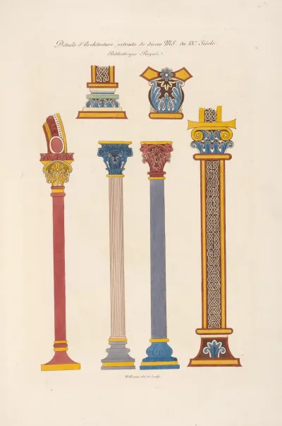 Details Darchitecture Extraits De Divers Ms Du Ixe Siecle