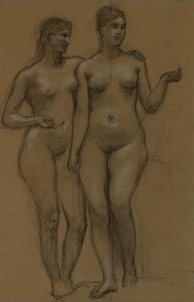 Deux Femmes Nues Debout De Face