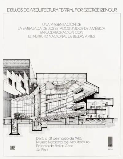 Dibujos De Arquitectura Teatral Por George Izenour