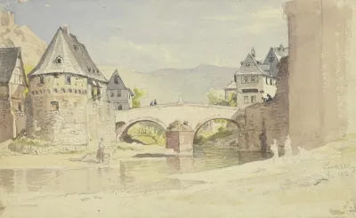 Die Abgegangene Steinerne Brucke Von 1556 Uber Die Wisper In Lorch Im Rheingau