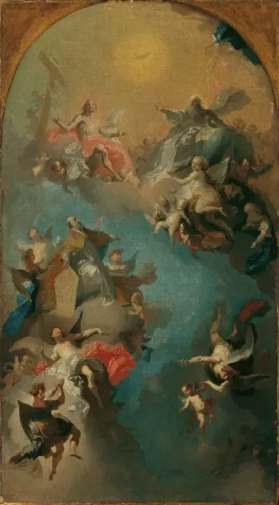 Die Aufnahme Des Heiligen Augustinus In Den Himmel