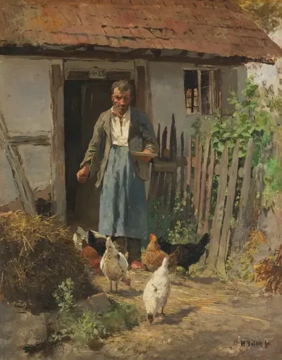 Die Futterung Der Huhner