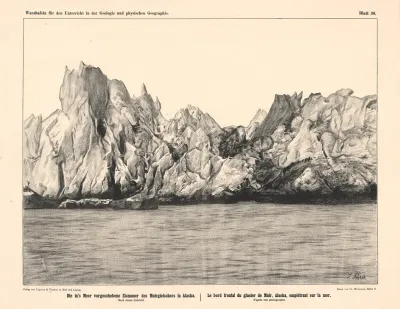 Die Ins Meer Vorgeschobene Eismauer Des Muir Gletschers In Alaska