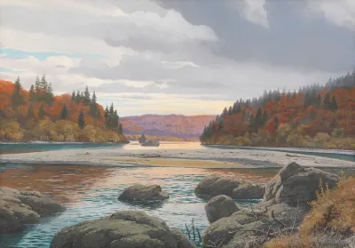 Die Isar Bei Baierbrunn Im Herbst