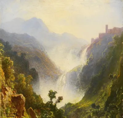Die Wasserfalle Von Tivoli