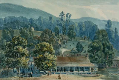 Dining Room And Stage Offices At White Sulphur Springs