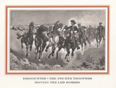 Dismounted The Fourth Troopers Moving The Led Horses