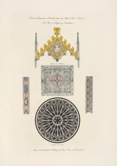 Divers Ornemens Darchitecture Du Xiiie Et Xive Siecles