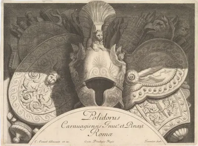 Divers Trophees Weapon Trophies After The Facade Of Palazzo Milesi In Rome Pl 2