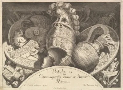 Divers Trophees Weapon Trophies After The Facade Of Palazzo Milesi In Rome Pl 4