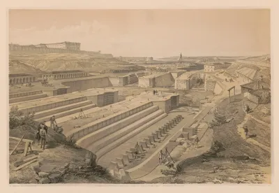 Docks At Sebastopol With Ruins Of Fort St Paul