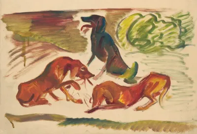 Dogs In A Landscape