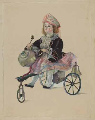 Doll On Velocipede