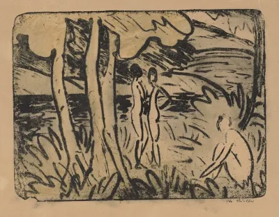 Drei Madchen Im Wald