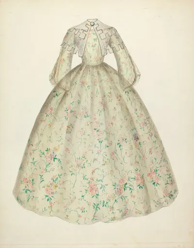 Dress With Cape Collar