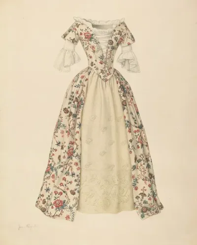 Dress With Quilted Petticoat