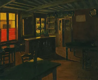 Drinking Room At The La Croix Vert In Moret