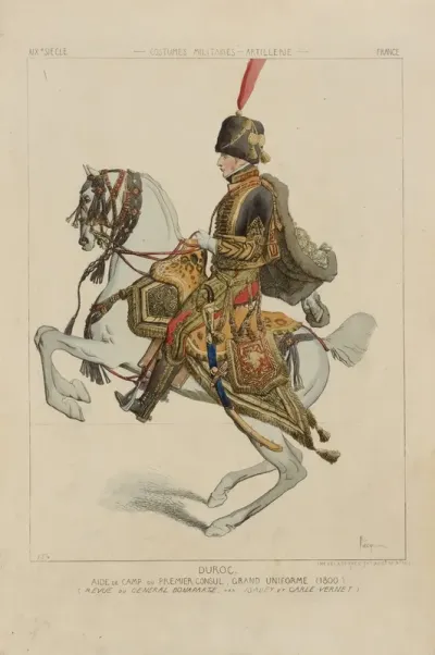 Duroc Aide De Camp Du Premier Consul Grand Uniforme 1800 Revue Du General Bonaparte Par Isabey Et Carle Vernet