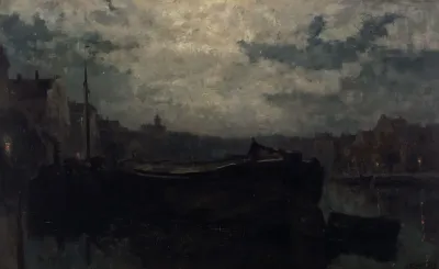 Dutch Canal At Night A