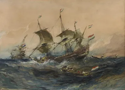 Dutch Ships In A Storm
