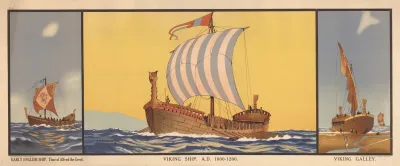 Early English Ship Time Of Alfred The Great Viking Ship A D 1000 1200 Viking Galley
