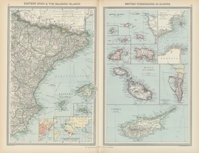 Eastern Spain And The Balearic Islands British Possessions In Europe