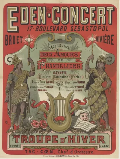 Eden Concert 17 Boulevard Sebastopol Tous Les Soirs Deux Amours De Chandeliers