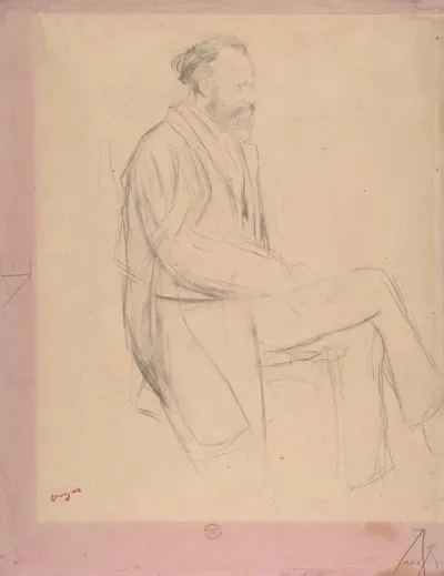 Edouard Manet Seated Right Profile