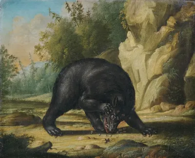 Ein Bar Wird Von Bienen Attackiert