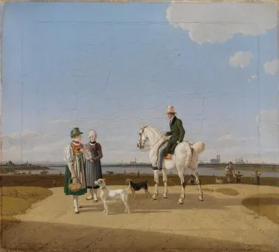 Ein Reiter Und Zwei Bauernmadchen