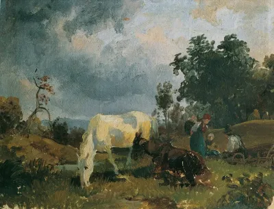 Ein Schimmel Auf Der Heide