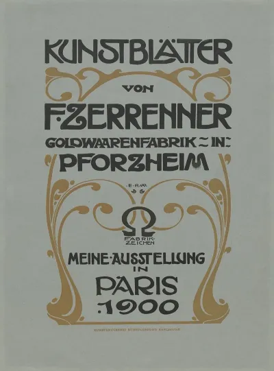 Einband Zu Kunstblatter Von F Zerrenner Goldwaarenfabrik In Pforzheim