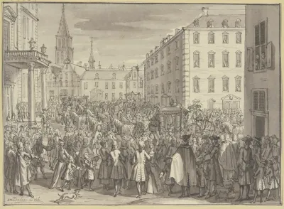 Einzug Kaisers Karl VI Zu Prag Und Der Zwei Jungen Erzherzoginnen Amn 30 Juli 1723
