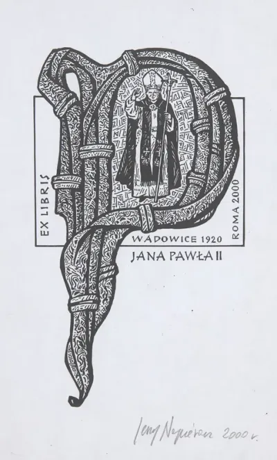 Ekslibris Jubileuszowy Jana Pawla II 1920 2005 2