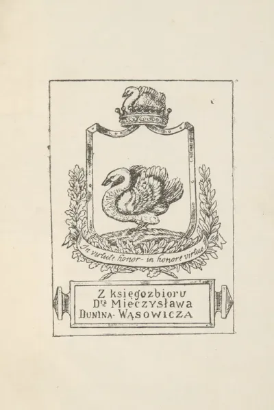 Ekslibris Mieczyslawa Dunin Wasowicza 1849 1913