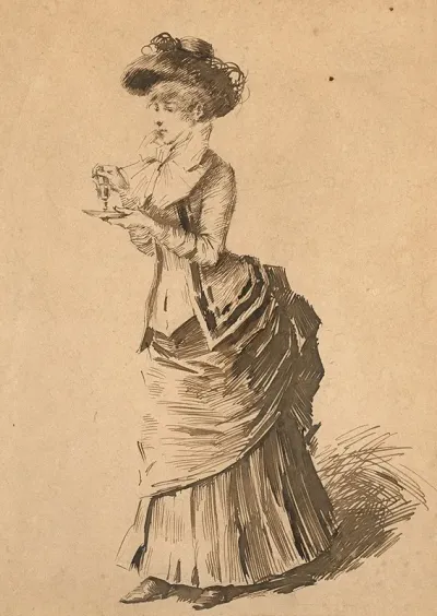 Elegante Au Verre Dabsinthe
